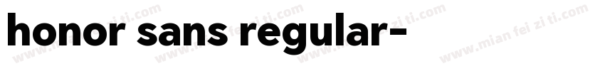 honor sans regular字体转换